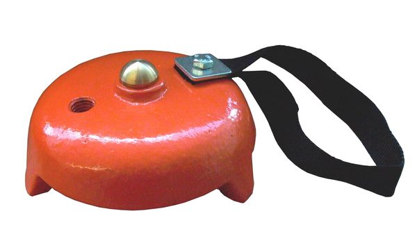 Bodenplatte ohne Spitzen, Grauguss, orange