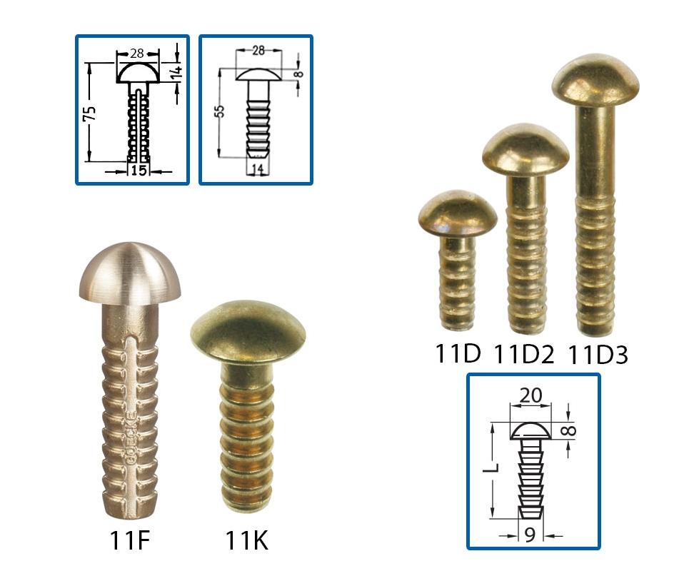 Messingbolzen, L 75mm