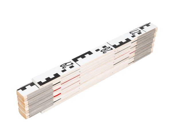 Geometer-Maßstab, Holz, Schenkel 38cm, L=3m