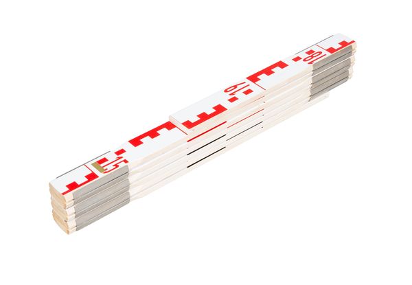 Geometer-Maßstab, Holz, Schenkel 38cm, L=2m