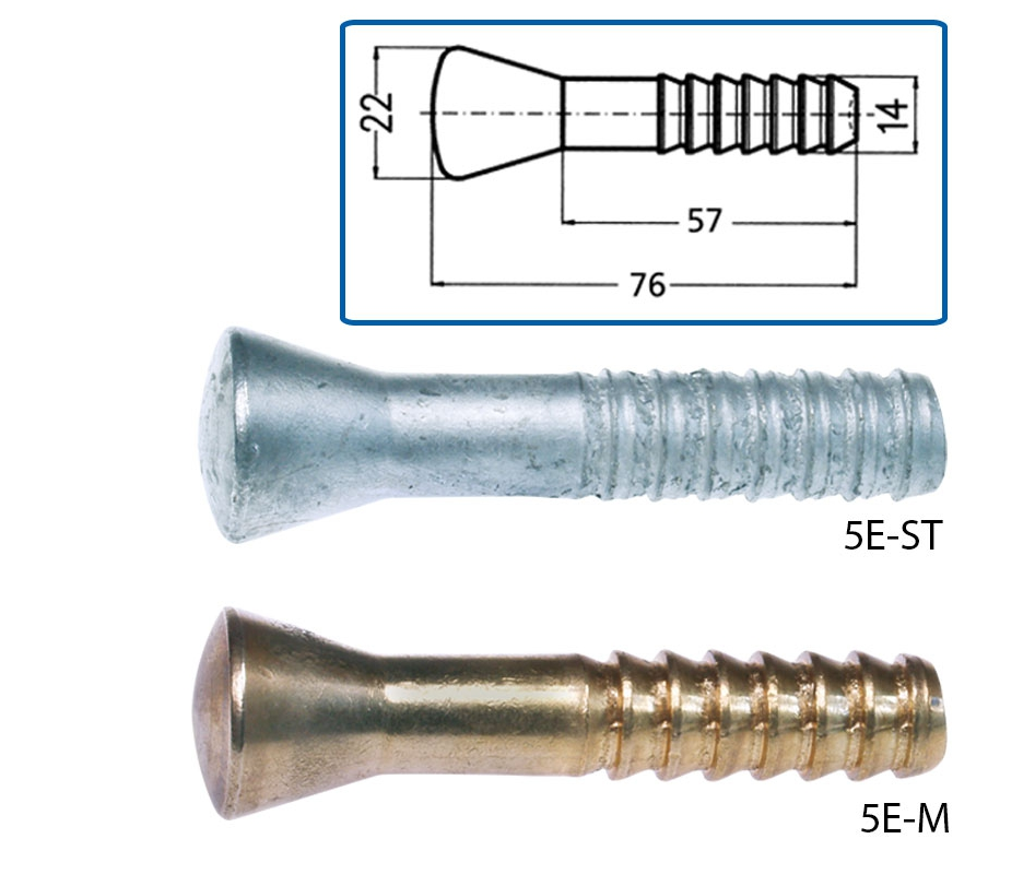 Mauerbolzen / Höhenbolzen, Stahl, L 76mm