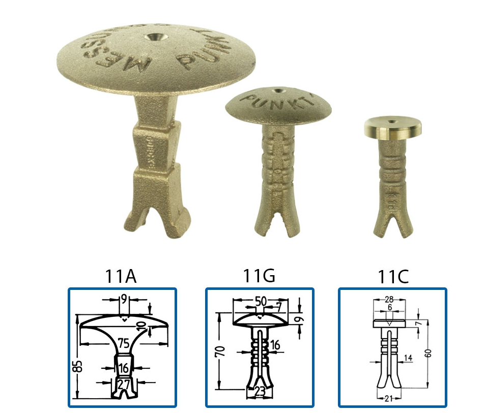 Messingbolzen mit Zentrierung, neutral, L 60mm