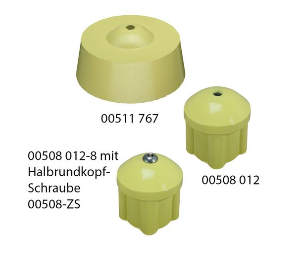 Abschlußkopf Kreuzanker, M8, gelb