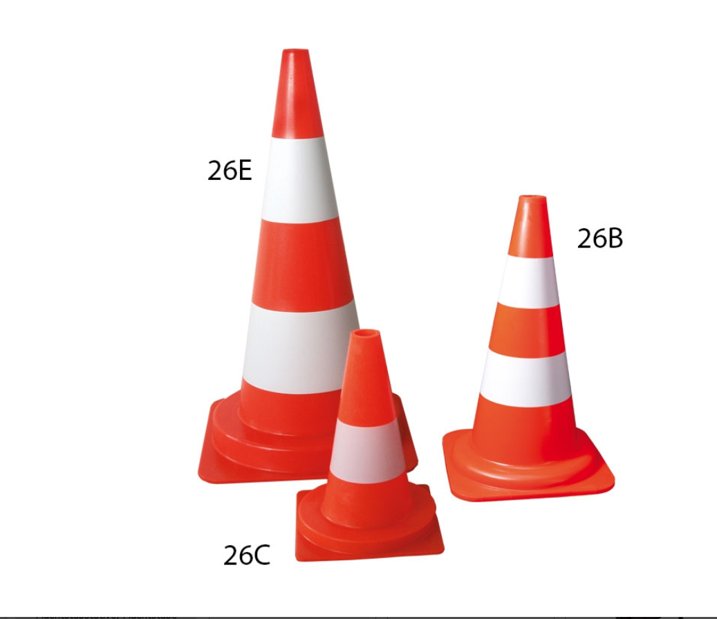 PVC-Warnkegel, H=32cm