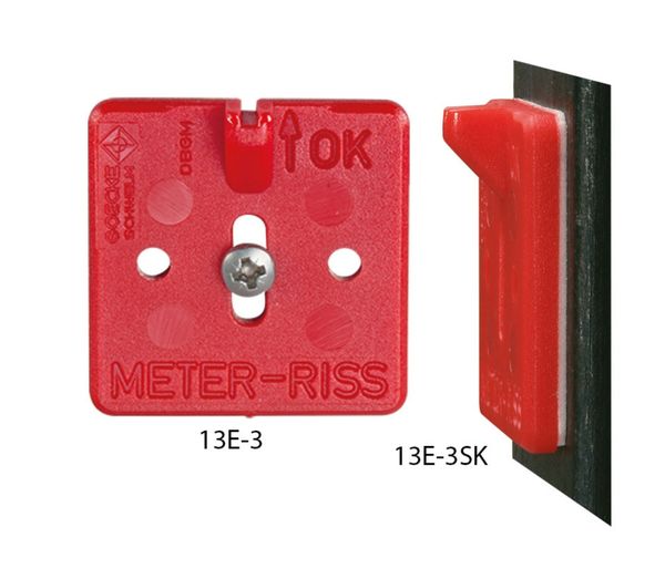 Meterrissmarke mit Nase, Kunststoff, sk, 40x40x4mm