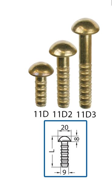 Messingbolzen ohne Zentrierung, L 70mm