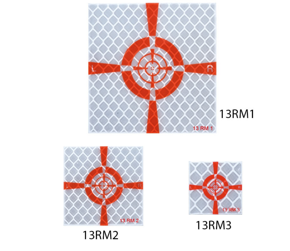 Reflexzielmarke (rot), Spezialzielbild, sk,40x40mm