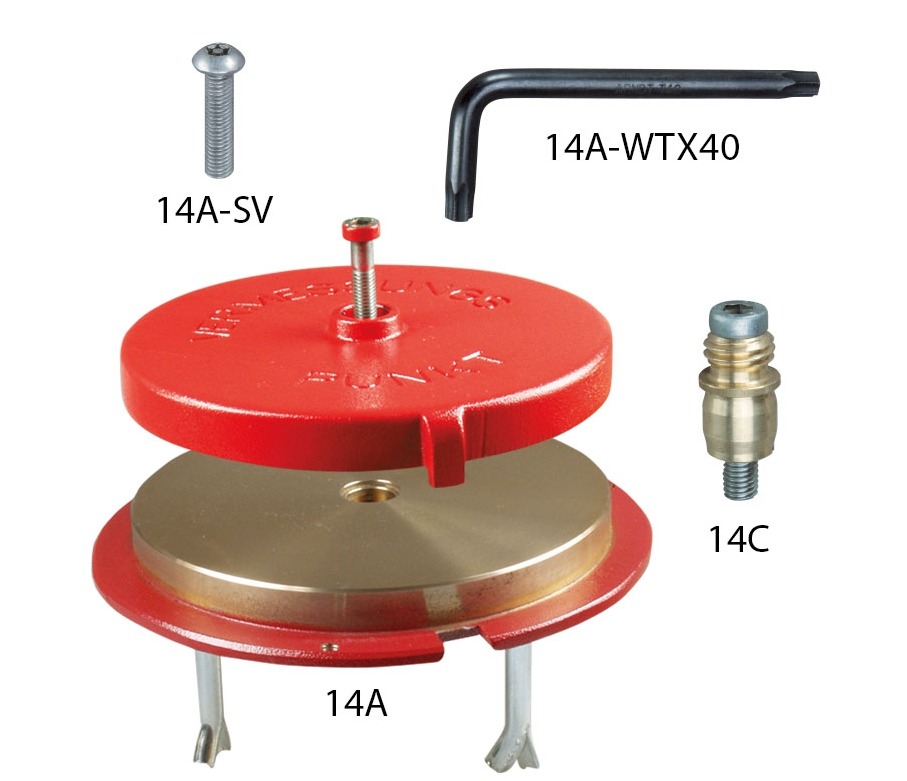 Ersatzdeckel für Pfeilerplatte 14A, Messing