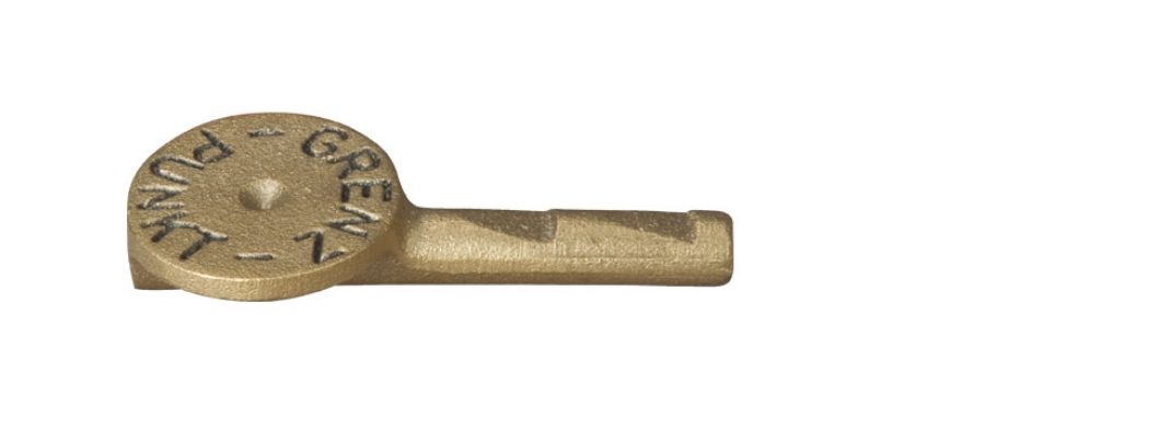 Messingbolzen mit Zentrierung, gekröpft, GP, L 35mm